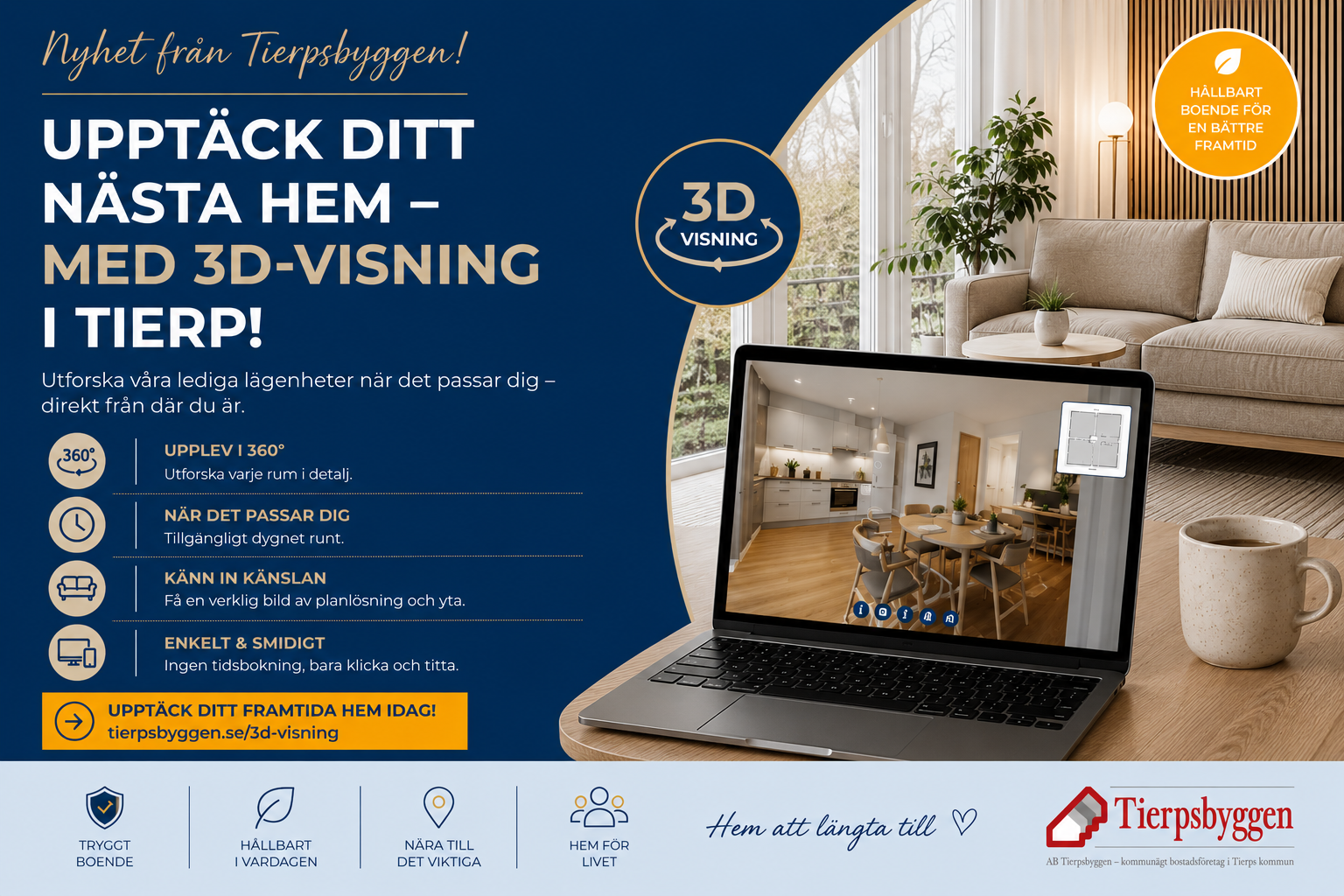 Kampanj för 3D-visningar av lediga lägenheter