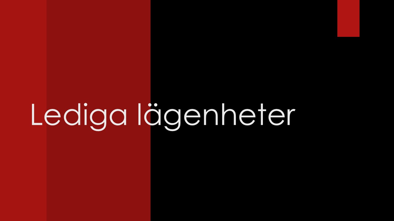 Lediga lägenheter