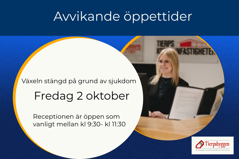 avvikande öppettider